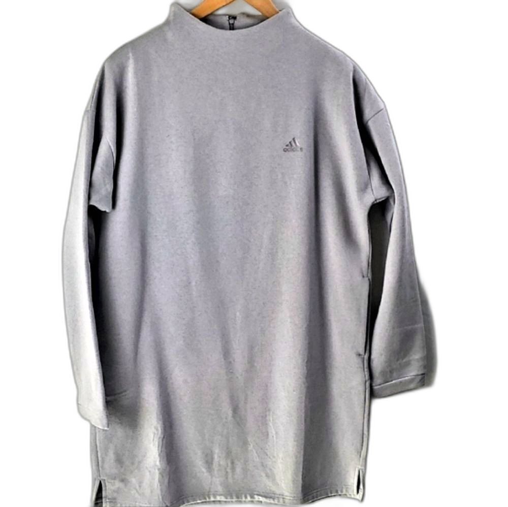 Adidas Mock Neck Long Sleeve Sweatshirt Dress Athleisure Streetwear Sz L - NWT